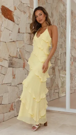LILYWHYT Dresses|Maxi^Sophia Maxi Dress - Lemon