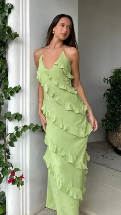LILYWHYT Dresses|Maxi^Sophia Maxi Dress - Lime