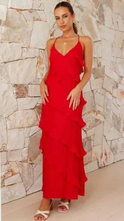 LILYWHYT Dresses|Maxi^Sophia Maxi Dress - Red