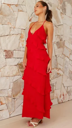 LILYWHYT Dresses|Maxi^Sophia Maxi Dress - Red