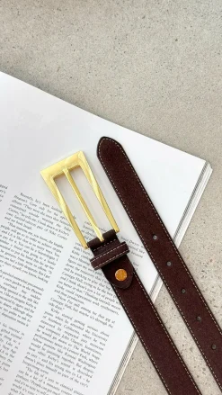 Your Accessory Shop Belts^Stacey Belt - Chocolate / Gold