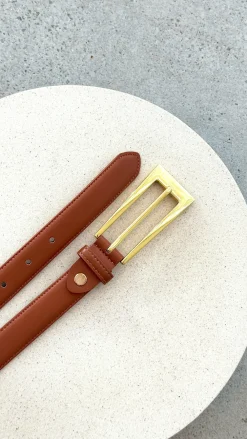Your Accessory Shop Belts^Stacey Belt - Latte / Gold
