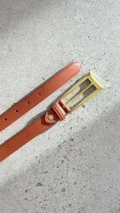 Your Accessory Shop Belts^Stacey Belt - Latte / Gold