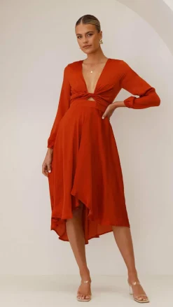 Fashion Allied Sale Evening|Sale Dresses^Starry Nights Dress - Rust