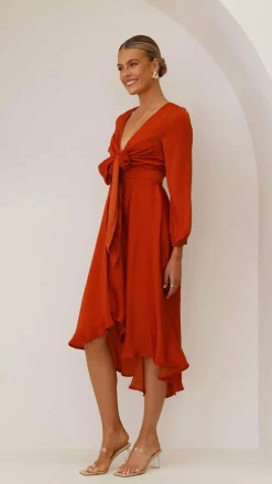 Fashion Allied Sale Evening|Sale Dresses^Starry Nights Dress - Rust