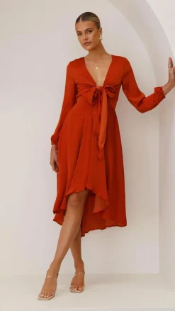 Fashion Allied Sale Evening|Sale Dresses^Starry Nights Dress - Rust