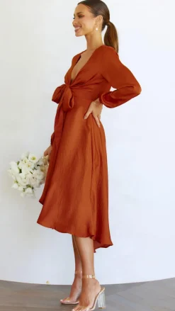 Fashion Allied Sale Evening|Sale Dresses^Starry Nights Dress - Rust