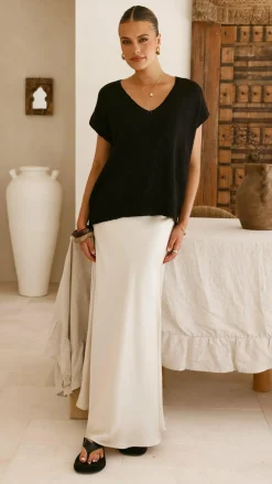 Fashion Allied Knit Tops|Knitwear^Stelaria Knit Top - Black