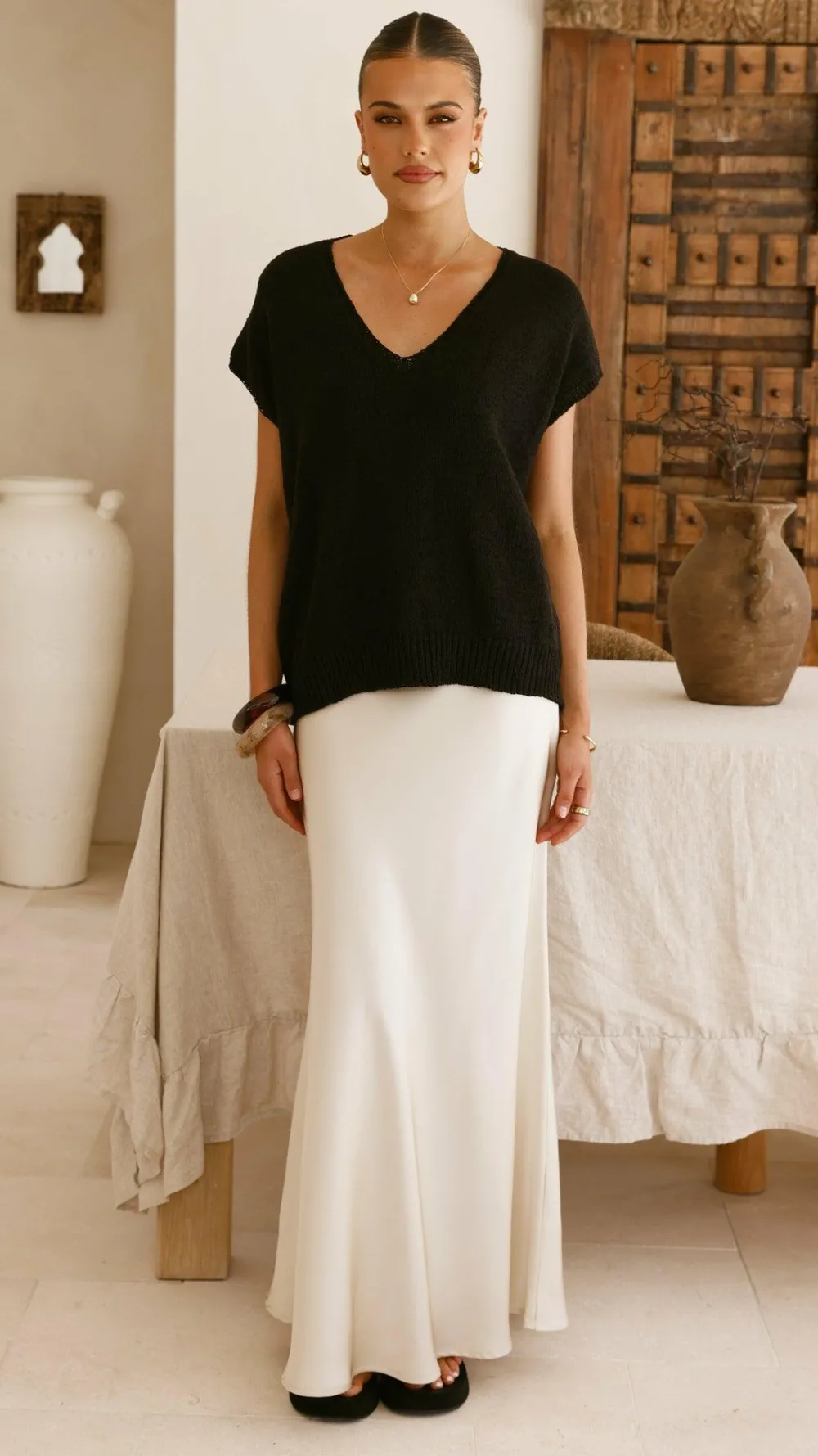 Fashion Allied Knit Tops|Knitwear^Stelaria Knit Top - Black