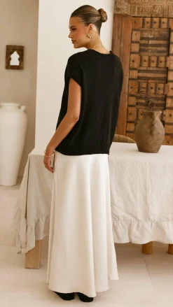 Fashion Allied Knit Tops|Knitwear^Stelaria Knit Top - Black