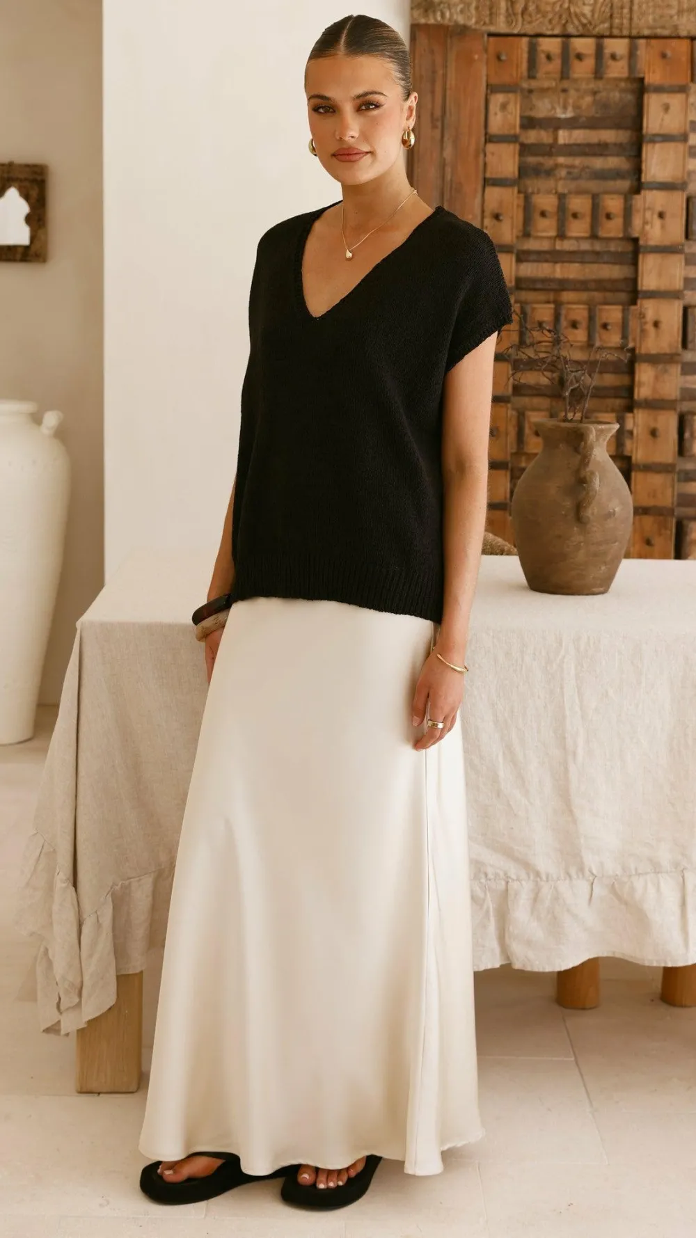 Fashion Allied Knit Tops|Knitwear^Stelaria Knit Top - Black