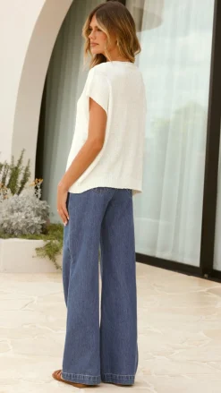 Fashion Allied Knit Tops|Knitwear^Stelaria Knit Top - White