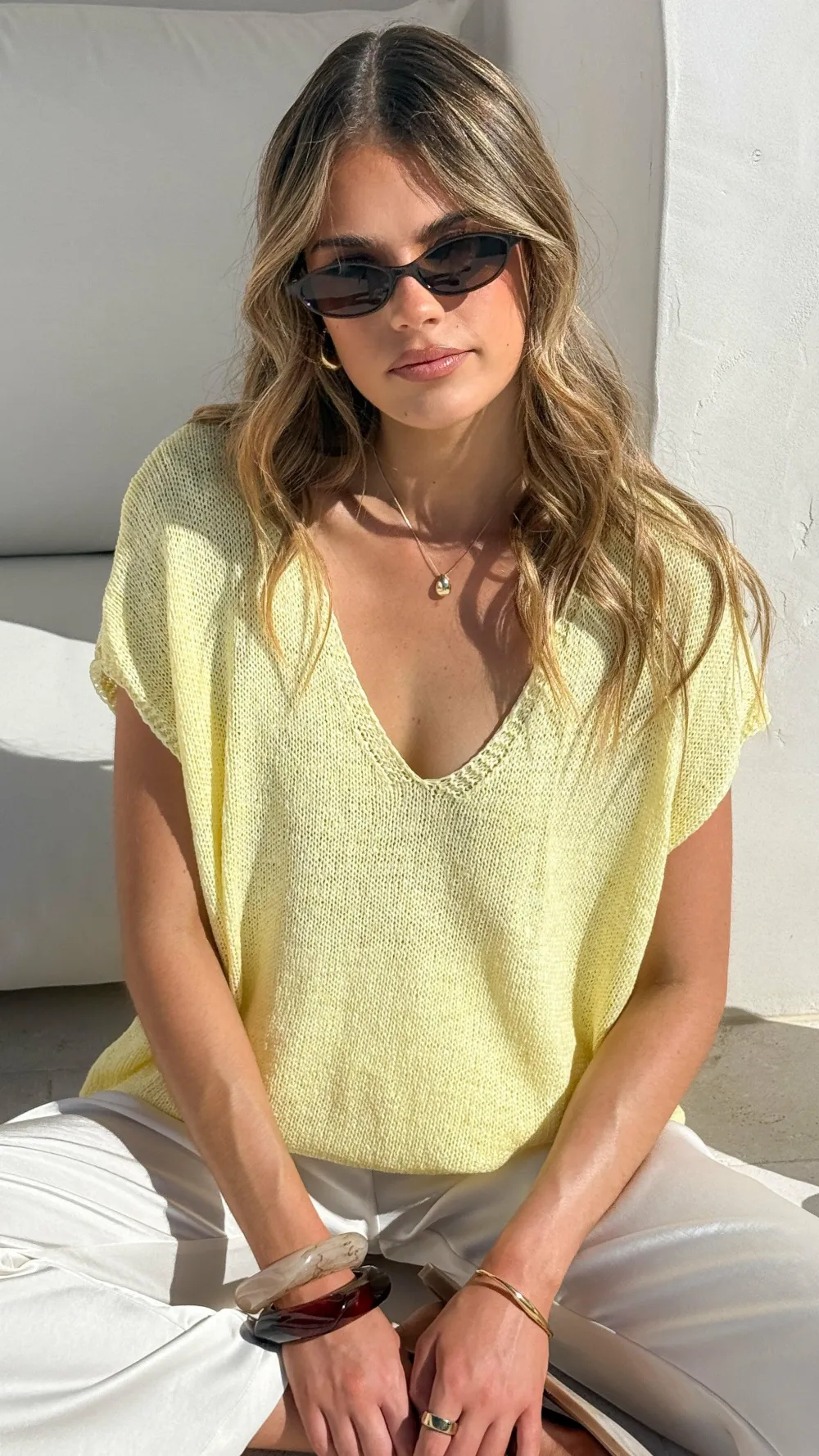 Fashion Allied Knit Tops|Knitwear^Stelaria Knit Top - Yellow