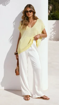 Fashion Allied Knit Tops|Knitwear^Stelaria Knit Top - Yellow