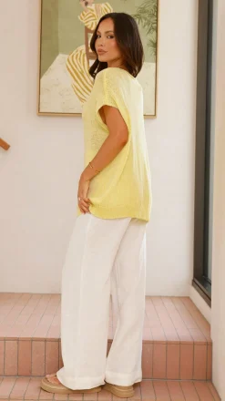Fashion Allied Knit Tops|Knitwear^Stelaria Knit Top - Yellow