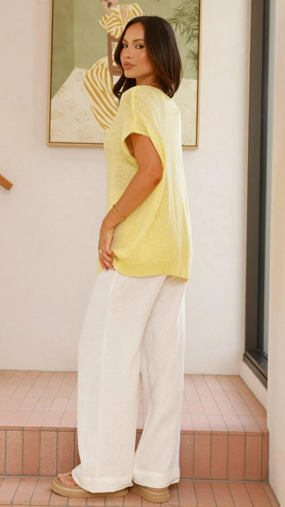 Fashion Allied Knit Tops|Knitwear^Stelaria Knit Top - Yellow
