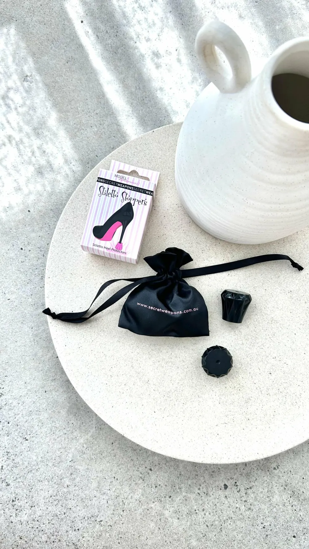 Secret Weapons Beauty|Booby Tape And Bra Accessories^Stiletto Stoppers High Heel Protectors - Black