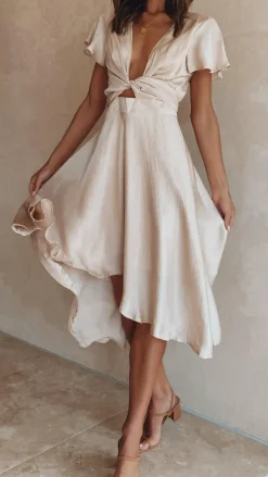 Fashion Allied Sale Evening|Bridesmaid^Sunny Daze Dress - Champagne