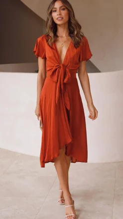 Fashion Allied Dresses|Bridesmaid^Sunny Daze Dress - Rust