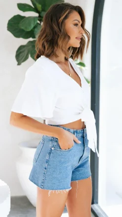 Rock Fashion Tops^Sway Top - White