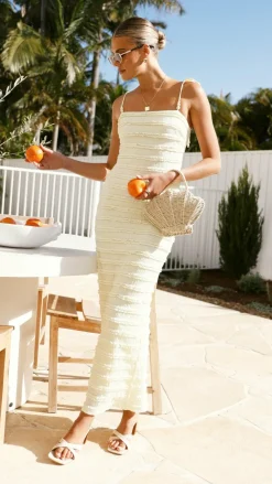LILYWHYT Dresses|Maxi^Tadashi Maxi Dress - Yellow
