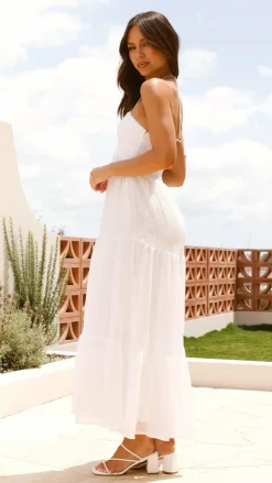 LILYWHYT Dresses|Maxi^Taffeta Maxi Dress - White
