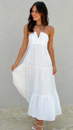 LILYWHYT Dresses|Maxi^Taffeta Maxi Dress - White