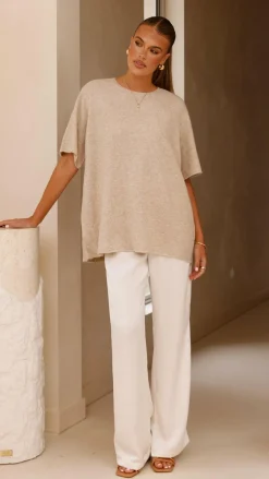 Fashion Allied Knit Tops|Knitwear^Tahlia Knit Top - Oatmeal