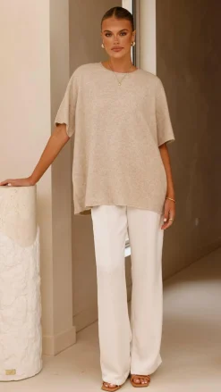 Fashion Allied Knit Tops|Knitwear^Tahlia Knit Top - Oatmeal