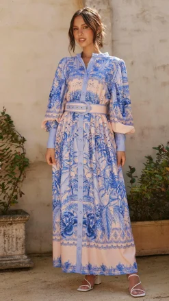 Bubblegum Dresses|Maxi^Taia Maxi Dress - Madeline Blue