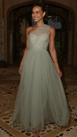 LILYWHYT Dresses|Bridesmaid^Talissa Tulle Maxi Dress - Sage