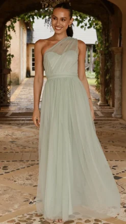 LILYWHYT Dresses|Bridesmaid^Talissa Tulle Maxi Dress - Sage
