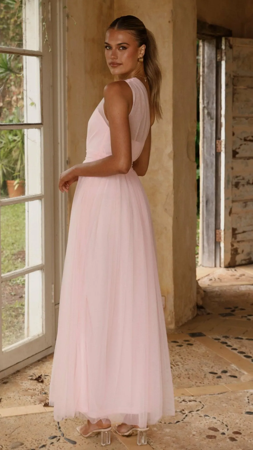 LILYWHYT Dresses|Bridesmaid^Talissa Tulle Maxi Dress - Pink