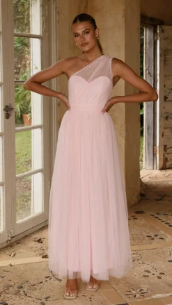 LILYWHYT Dresses|Bridesmaid^Talissa Tulle Maxi Dress - Pink