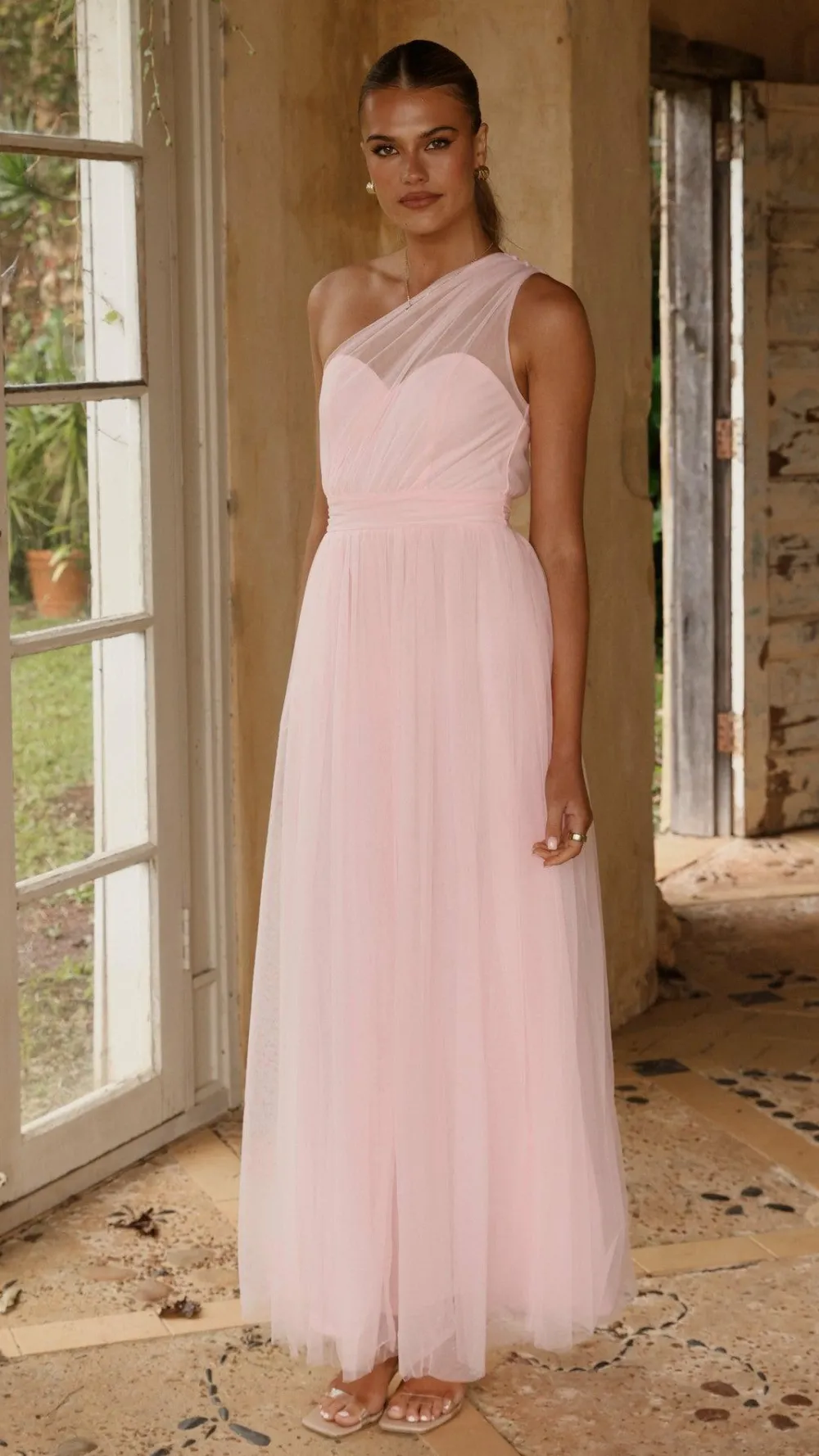 LILYWHYT Dresses|Bridesmaid^Talissa Tulle Maxi Dress - Pink