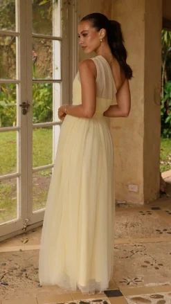 LILYWHYT Dresses|Bridesmaid^Talissa Tulle Maxi Dress - Yellow