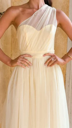 LILYWHYT Dresses|Bridesmaid^Talissa Tulle Maxi Dress - Yellow