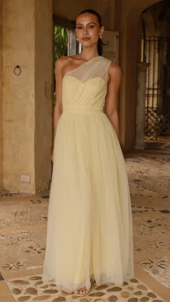 LILYWHYT Dresses|Bridesmaid^Talissa Tulle Maxi Dress - Yellow