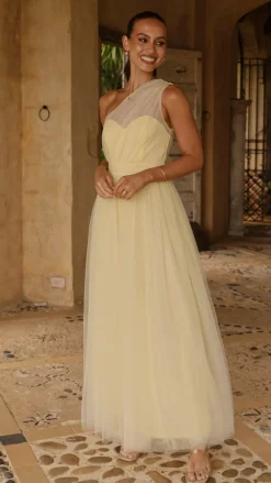 LILYWHYT Dresses|Bridesmaid^Talissa Tulle Maxi Dress - Yellow