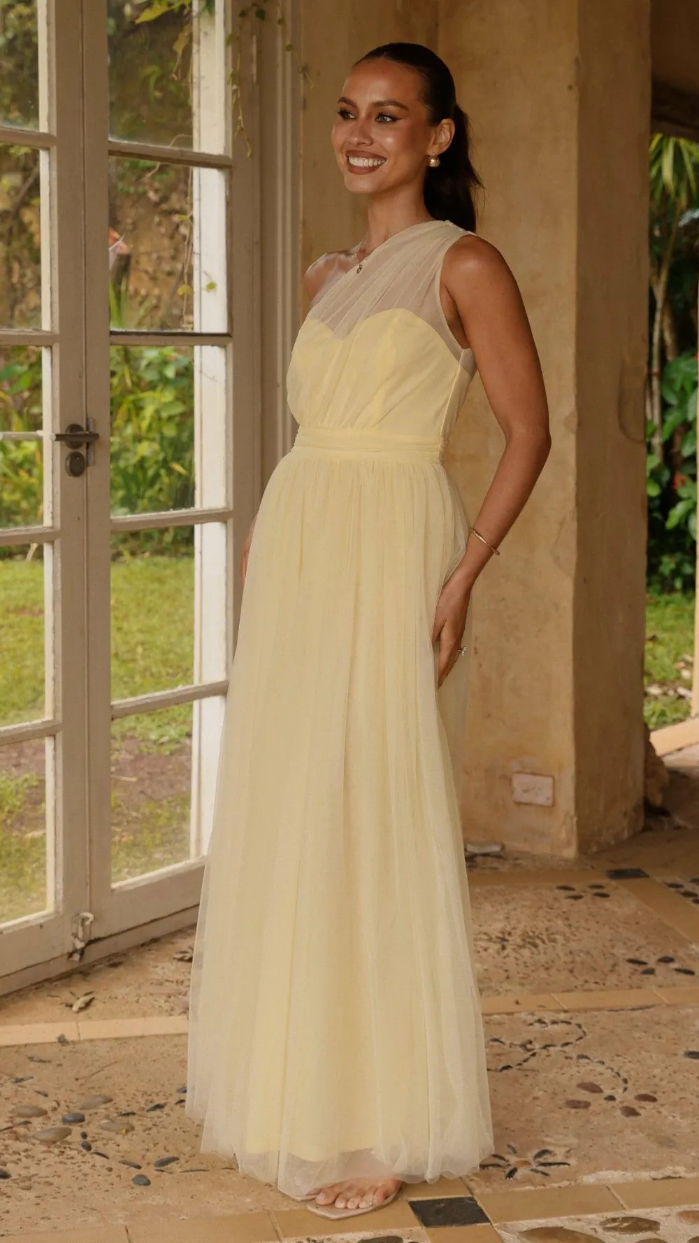 LILYWHYT Dresses|Bridesmaid^Talissa Tulle Maxi Dress - Yellow