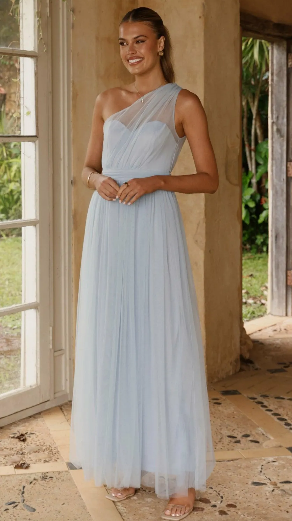 LILYWHYT Dresses|Bridesmaid^Talissa Tulle Maxi Dress - Blue