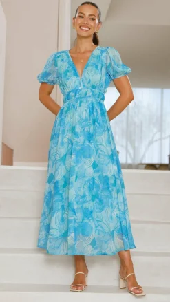Pink Diamond Sale Dresses|Event Ready Dresses^Talma Maxi Dress - Blue Floral