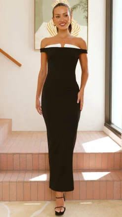 SASHA (BNE) Sale Dresses^Talmai Maxi Dress - Black / White