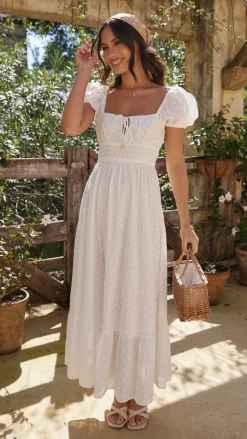 LILYWHYT Dresses|Midi^Tania Midi Dress - White