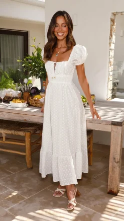LILYWHYT Dresses|Midi^Tania Midi Dress - White
