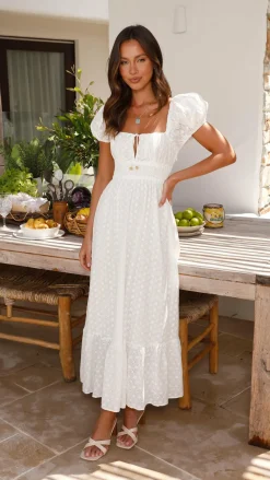 LILYWHYT Dresses|Midi^Tania Midi Dress - White