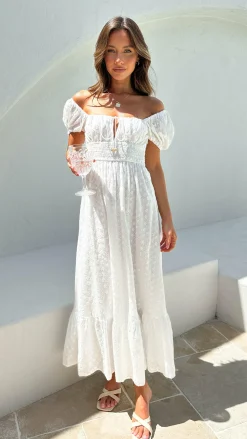 LILYWHYT Dresses|Midi^Tania Midi Dress - White