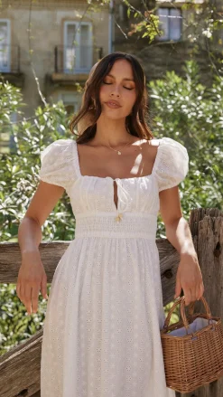 LILYWHYT Dresses|Midi^Tania Midi Dress - White