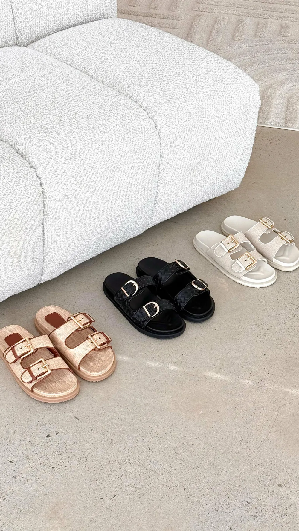 Billini Billini|Sandals & Slides^Tenzin Slides - Cream Linen