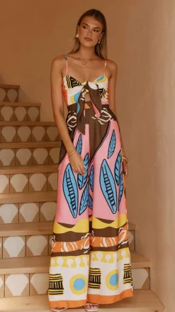 Main St Jumpsuits^Teresa Jumpsuit - Brown/Orange